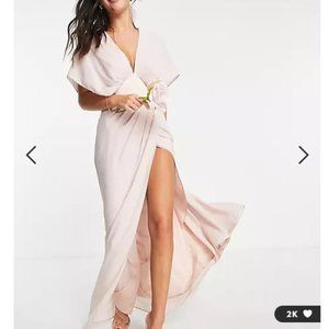 ASOS Bridesmaids blouson sleeve maxi dress